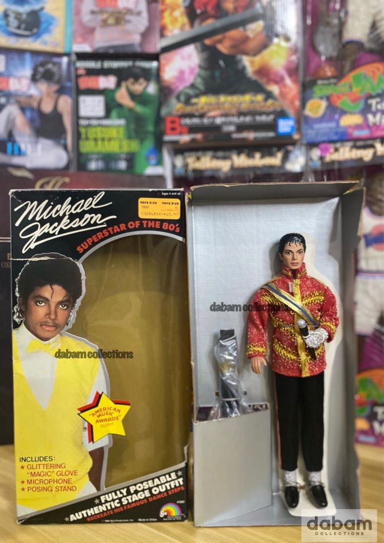 Michael Jackson Vintage Doll 1984 (Category: Vintage Collectibles) located in Manila. Submitted by dabamcollections (Listing ID 1200427708, Image 2). Description: Michael Jackson 🎤 Vintage Doll Year 1984 🔥🔥🔥 Complete Box condition 6-7/10 LJN Brand Size: 11-12inches ACTUAL PICTURES ARE POSTED ✅ Will provide pictures and videos upon order/before shipment. Kindly message us for more details and pictures. Bubble wrap and carton are used as part o