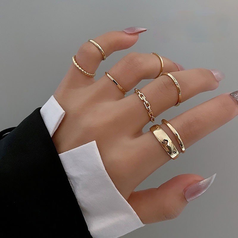 Gold ring minimalist top