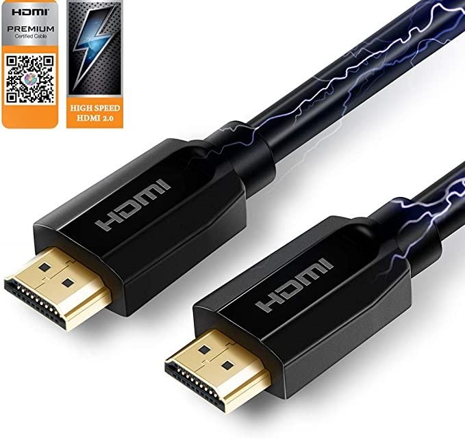 Premium High-Speed HDMI 2.0 Cable, 1m 3 ft, 4K Resolution at 60Hz