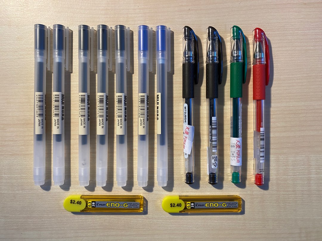 Muji and Signo 0.38 pens, Hobbies & Toys, Stationery & Craft