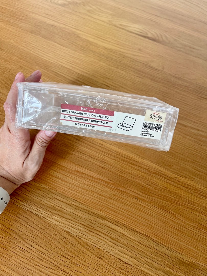 Muji clear box, Furniture & Home Living, Home Improvement