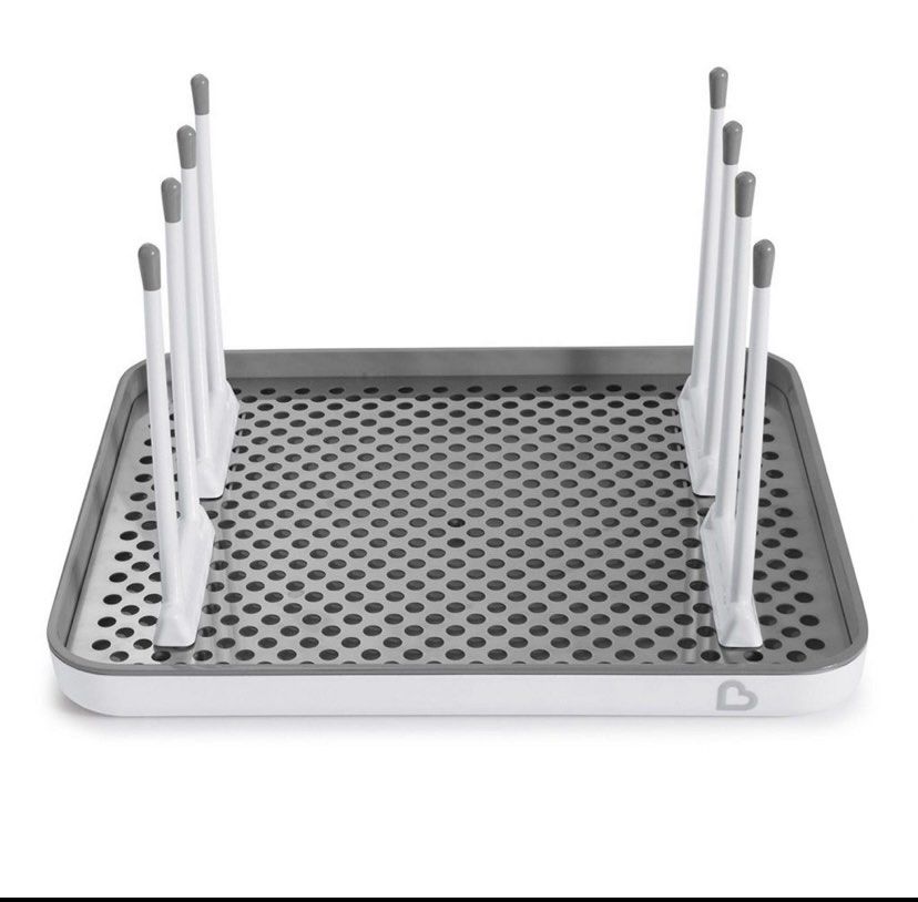 Munchkin Shine Stainless Steel Drying Rack (Category: Breastfeeding & Bottle Feeding) located in Manila. Submitted by rpeva19 (Listing ID 1200570826, Image 2). Description: Brand new, opened but never used. No damage - High-performance, premium stainless steel drying rack - Moveable drying pegs provide customizable configuration - Ultra-durable and sturdy drying pegs fold flat for easy storage - Holds up to 8 bottles, plus accessories, pump parts