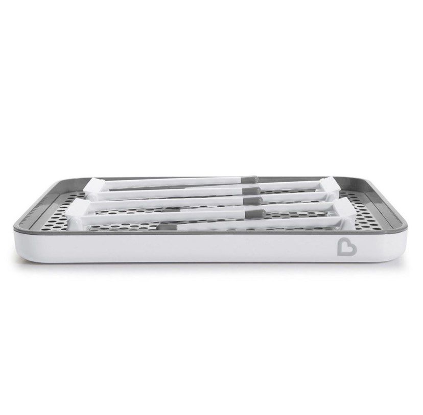 Munchkin Shine Stainless Steel Drying Rack (Category: Breastfeeding & Bottle Feeding) located in Manila. Submitted by rpeva19 (Listing ID 1200570826, Image 3). Description: Brand new, opened but never used. No damage - High-performance, premium stainless steel drying rack - Moveable drying pegs provide customizable configuration - Ultra-durable and sturdy drying pegs fold flat for easy storage - Holds up to 8 bottles, plus accessories, pump parts