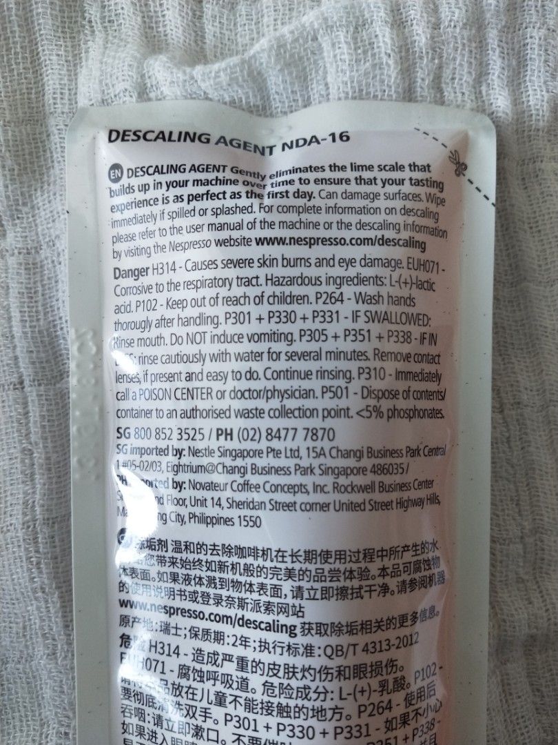 Nespresso Descaling Agent, TV & Home Appliances, Kitchen Appliances