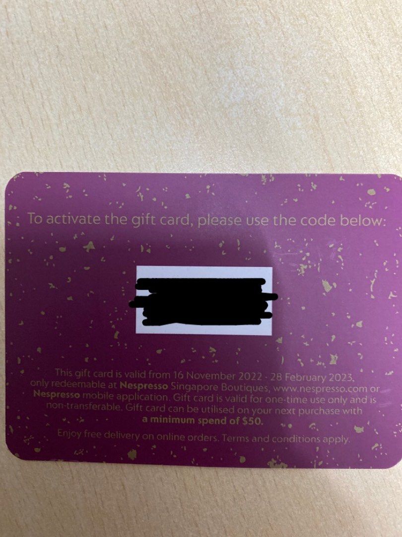 Nespresso Gift Card, Tickets & Vouchers, Vouchers on Carousell
