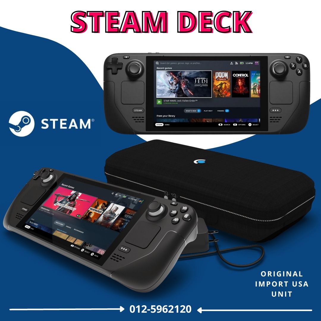 NEW & SEALED STEAM DECK 256GB READY STOCK, Video Gaming, Video