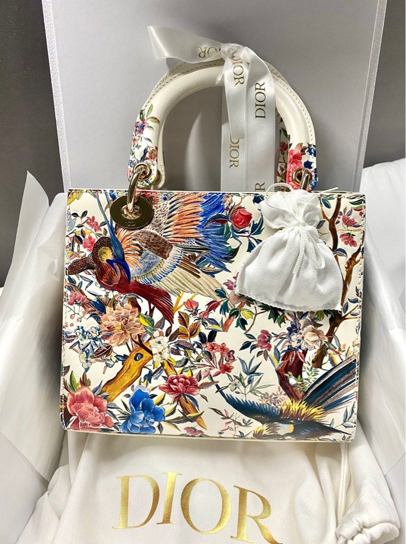 Mini Lady Dior Bag Platinum Metallic Cannage Lambskin with Beaded  Embroidery  DIOR US