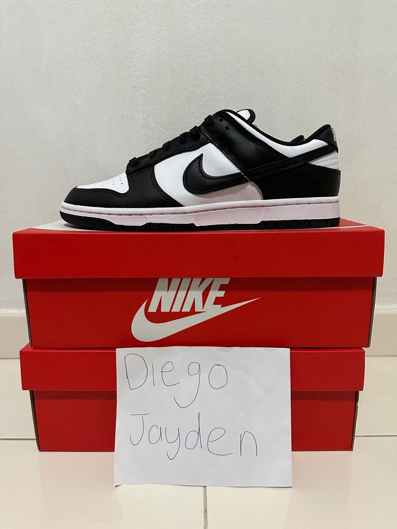 dunk low black white panda