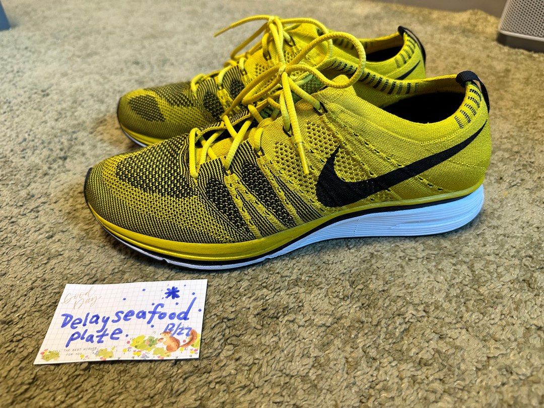 Nike Flyknit Trainer bright citron US yzy Yeezy wtaps nbhd dcdt bape, 男裝, 鞋, 波鞋- Carousell