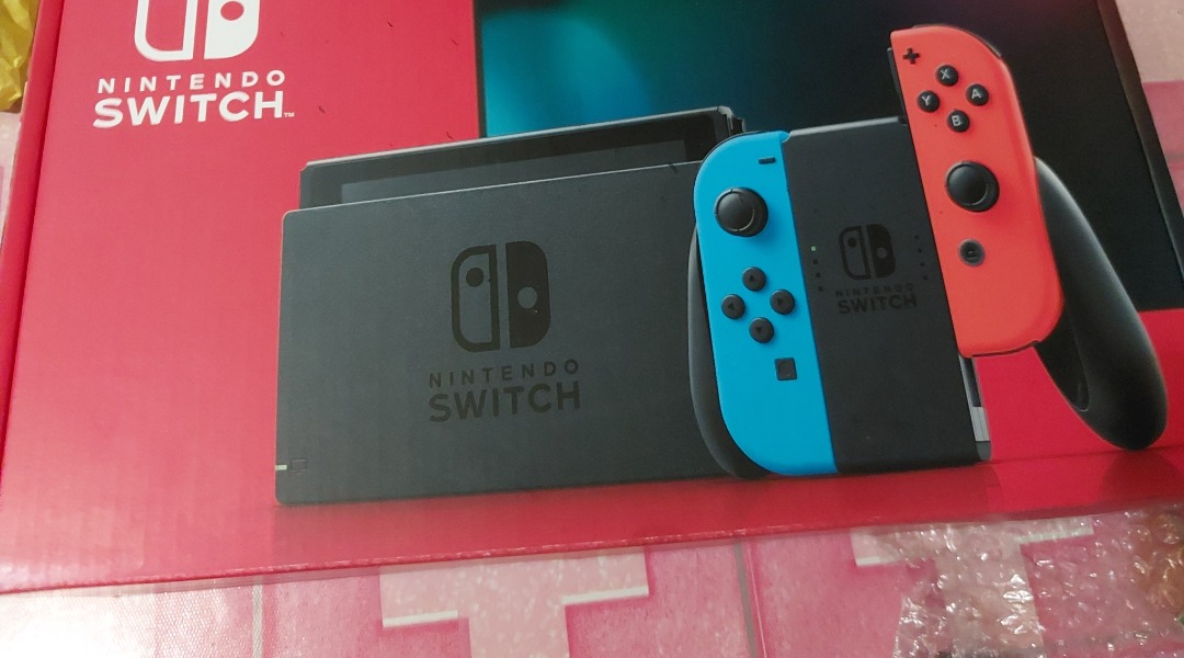 NINTENDO SWITCH V2 Complete witb NBA2K23, Video Gaming, Video Game