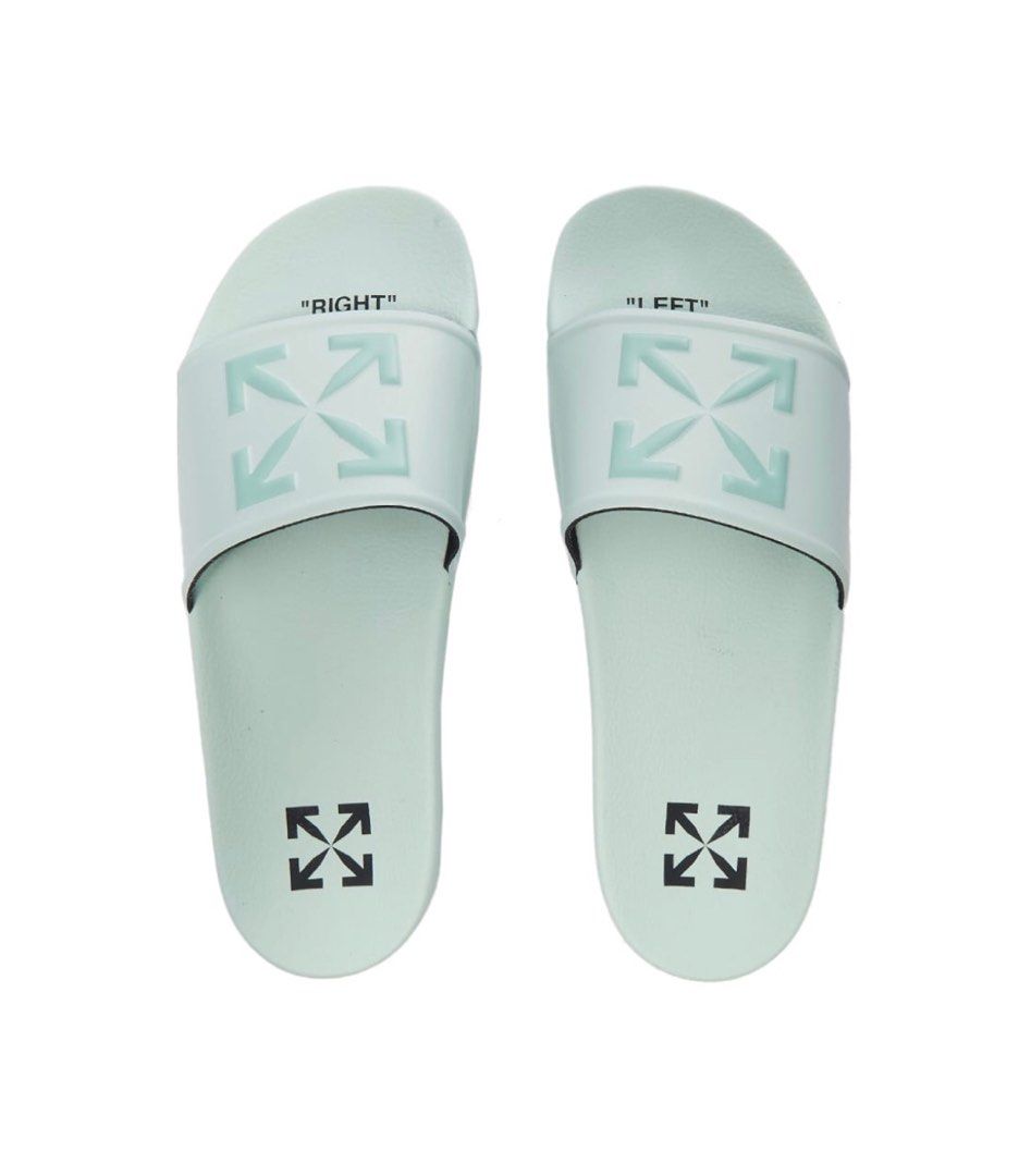 Off white slides new arrivals left right wrong