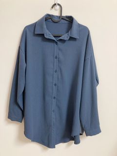 own 歐恩爆單款厚挺藏藍顯白襯衫