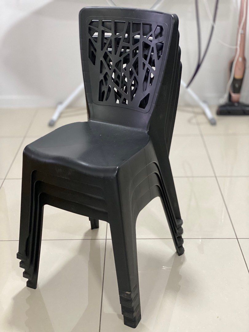 Plastic Chair (black color), Furniture & Home Living, Furniture, Chairs