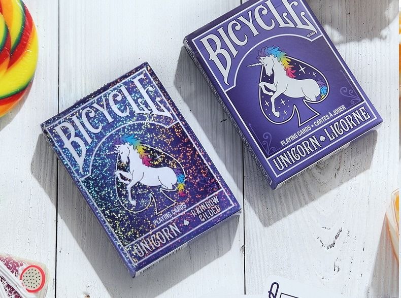 Bicycle unicorn cards purple gilded deals
