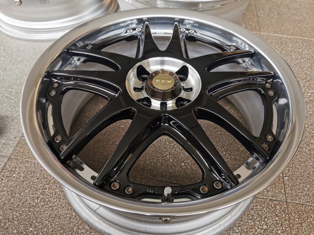 Rays Volk GT-v 2 pc rims., Car Accessories, Tyres & Rims on Carousell