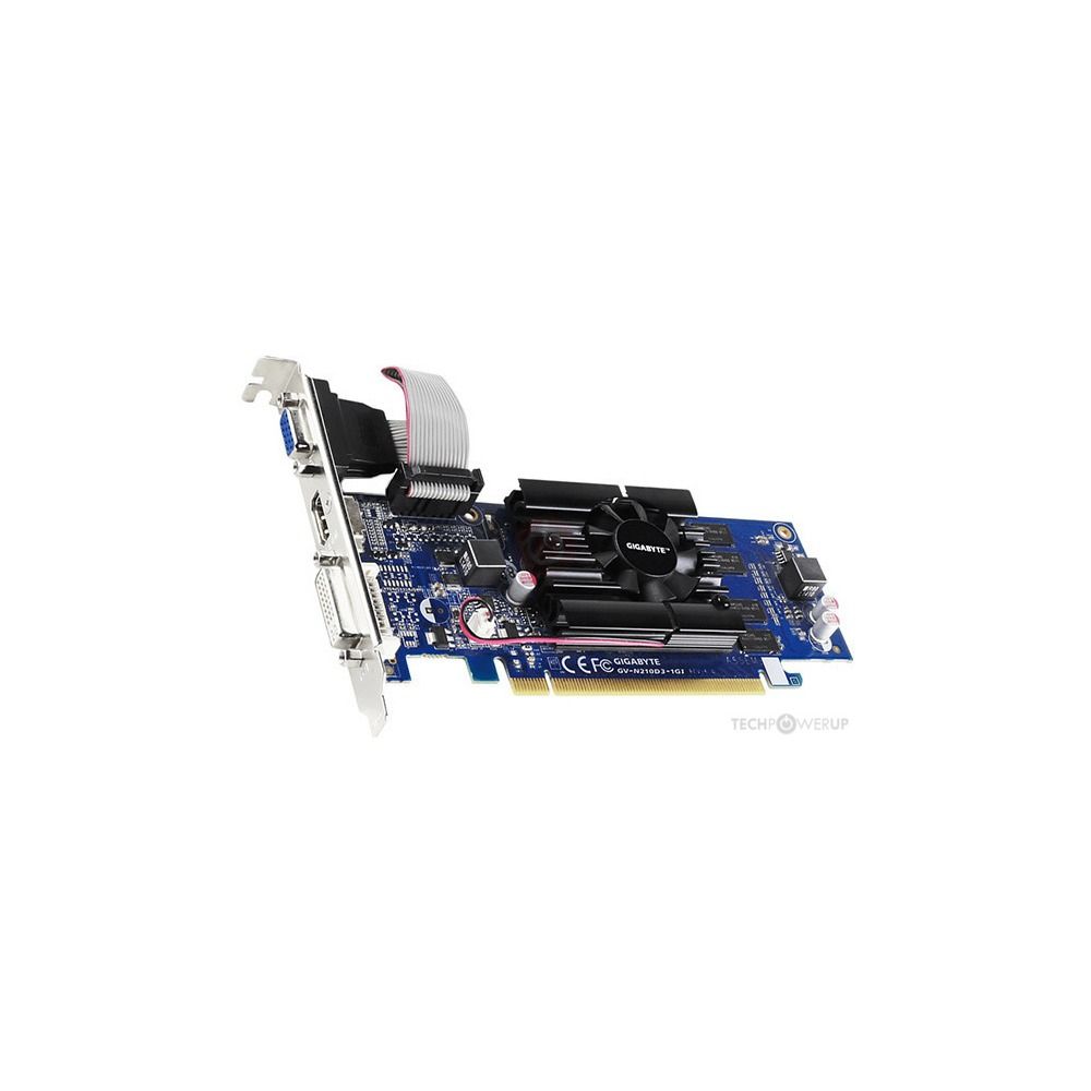 REFURBISHED GIGABYTE GV-N210D3-1GI GIGABYTE GEFORCE 210 GPU (Category: Computer Parts) located in Quezon City. Submitted by parabellum_outlet (Listing ID 1200425013, Image 2). Description: Powered by NVIDIA GeForce 210 GPU Integrated with industry's best 1GB DDR3 memory and 64-bit memory interface Features Dual link DVI-I/ D-SUB/HDMI with HDCP protection Support NVIDIA® CUDA™ Technology Support NVIDIA® PhysX™ Technology *Minimum 300W or greater s