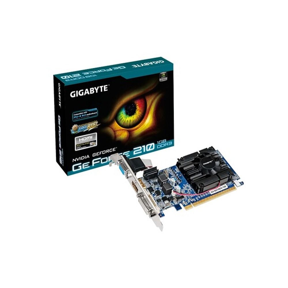 REFURBISHED GIGABYTE GV-N210D3-1GI GIGABYTE GEFORCE 210 GPU (Category: Computer Parts) located in Quezon City. Submitted by parabellum_outlet (Listing ID 1200425013, Image 3). Description: Powered by NVIDIA GeForce 210 GPU Integrated with industry's best 1GB DDR3 memory and 64-bit memory interface Features Dual link DVI-I/ D-SUB/HDMI with HDCP protection Support NVIDIA® CUDA™ Technology Support NVIDIA® PhysX™ Technology *Minimum 300W or greater s