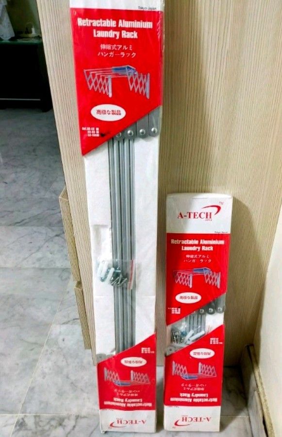 Retractable Laundry Rack, Furniture & Home Living, Furniture, Shelves