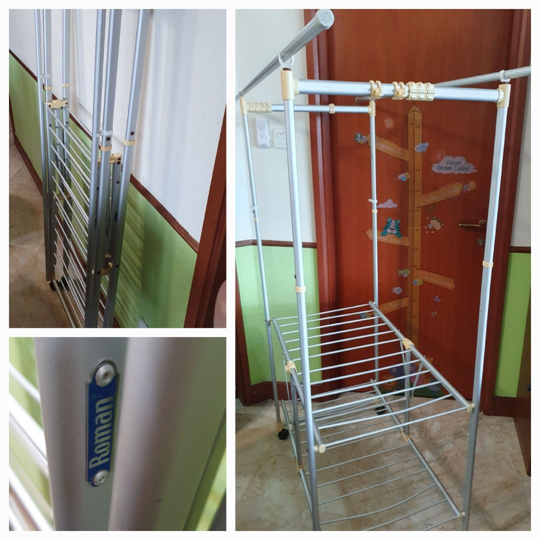 Roman aluminium clothes rack Furniture Home Living Home Improvement Organisation Clothes Drying Rack on Carousell