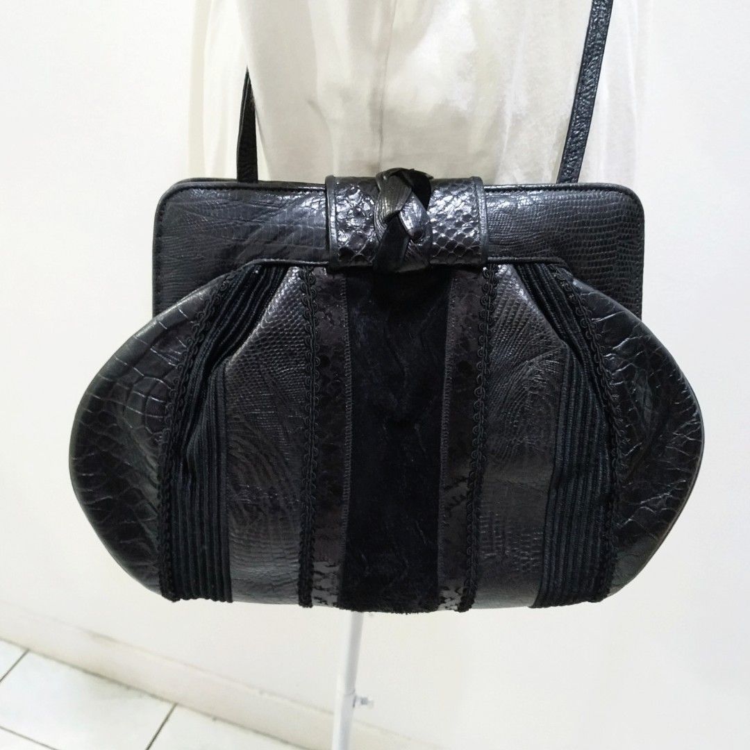 Sharif Leather Asymmetrical Sling Bag