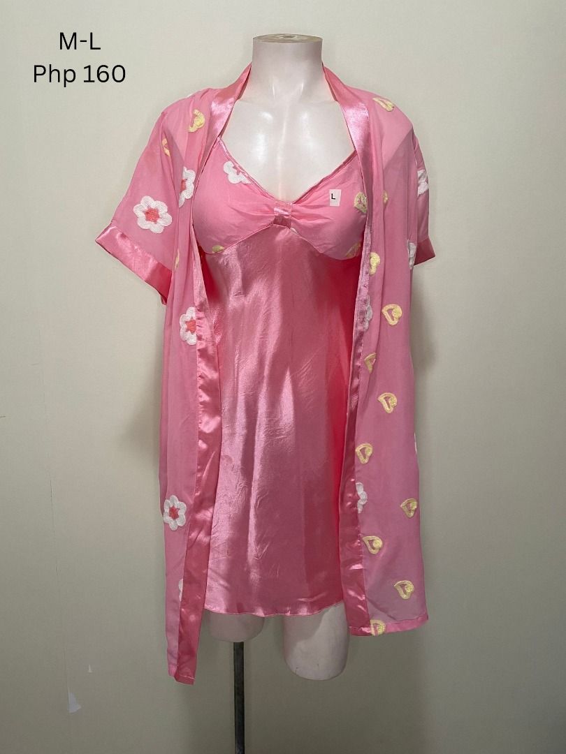 SILK PANTULOG ROBE SET, Women's Fashion, Undergarments & Loungewear on ...