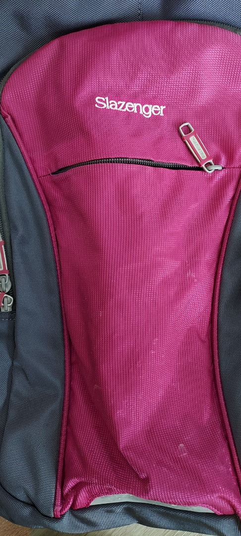 Slazenger Backpack (Pink and Grey), Men's Fashion, Bags, Backpacks on ...