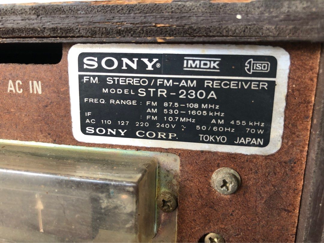 Sony STR-230A receiver, Audio, Soundbars, Speakers & Amplifiers on ...