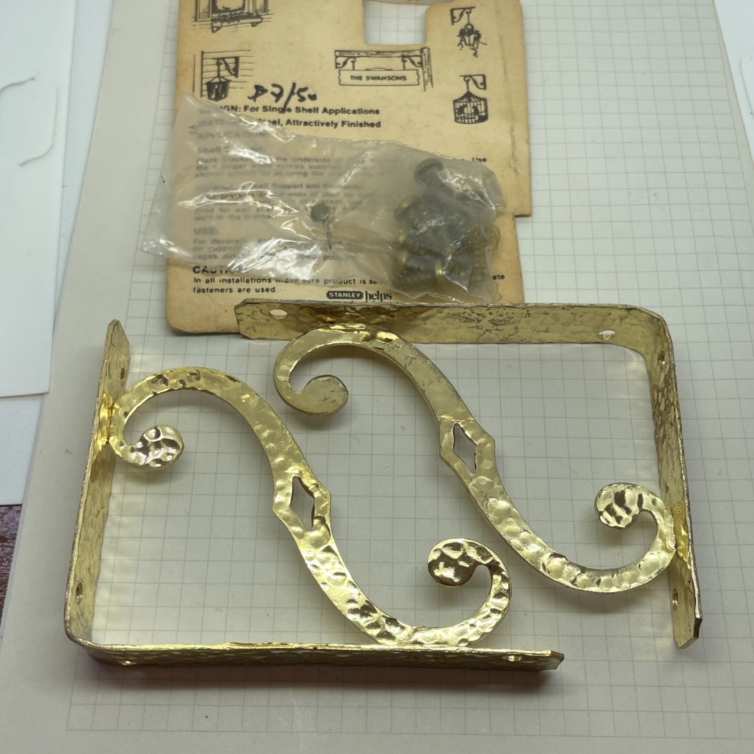 Stanley Hammered Shelf Brackets Made in USA, Furniture & Home Living