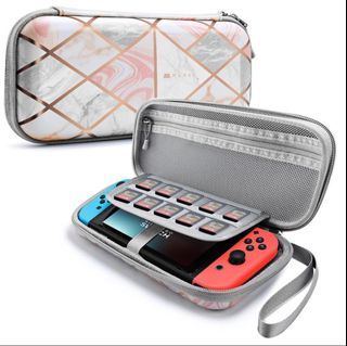 SUPCASE Mumba Deluxe Ulta Slim Hard Shell Travel Marble Case Bag Pouch for Nintendo Switch holds 10 Game Cartridges