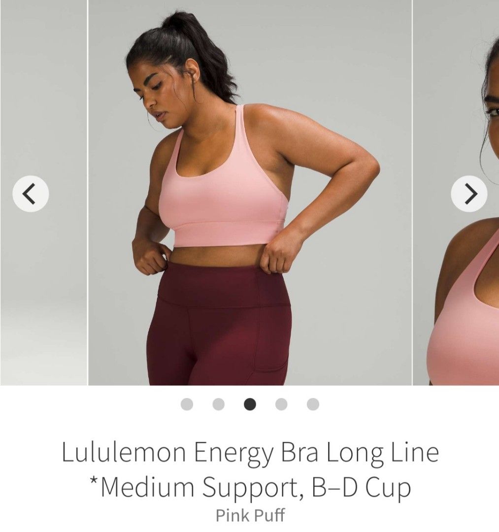 lululemon Energy Longline Bra Medium Support, B-D Cups, Women's Fashion,  Activewear on Carousell