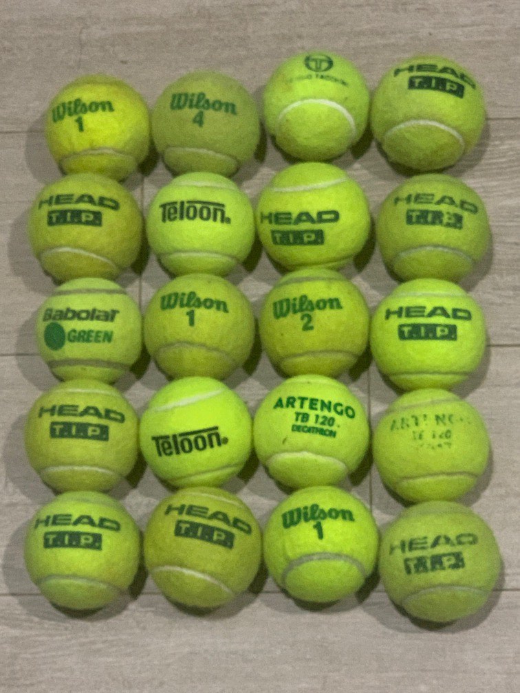Tennis balls (Green dot), Sports Equipment, Sports & Games, Racket