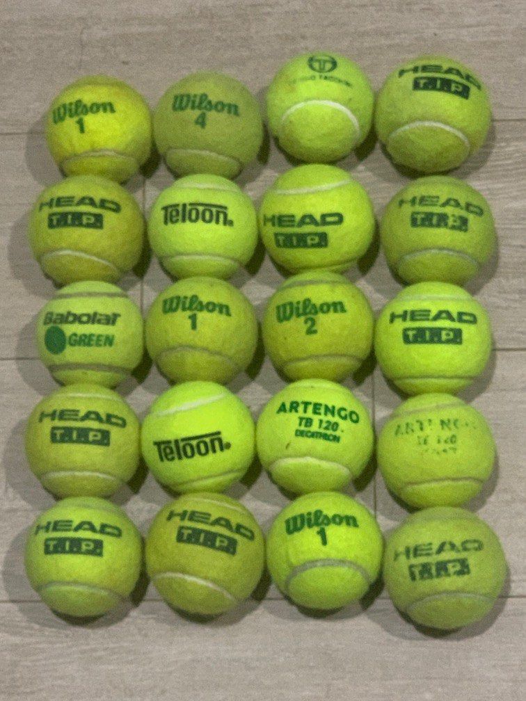 Tennis balls (Green dot), Sports Equipment, Sports & Games, Racket