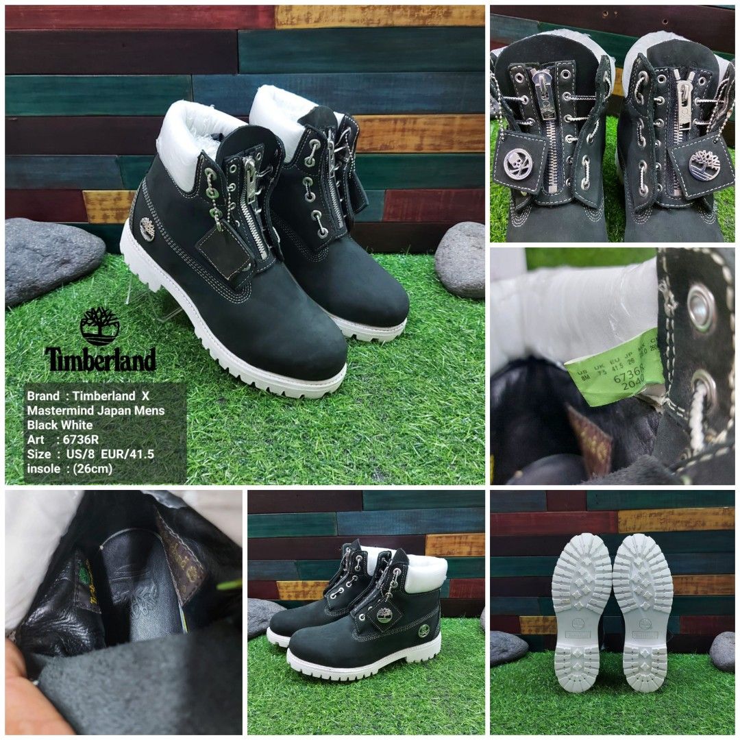 Timberland 6736R X Mastermind Japan Mens Black White Size 41.5