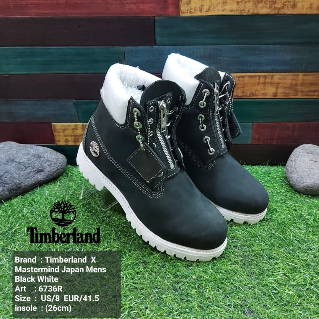 Timberland × mastermind 6736Rブーツ 27.5㌢ Timberland 6736R X Mastermind Japan Mens Black White Size 41.5