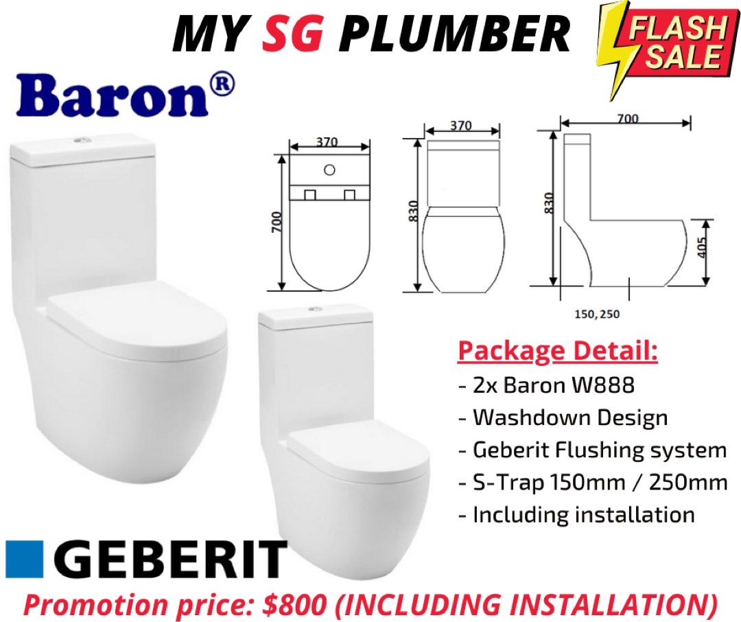 Baron W888 Toilet Bowl - Affordable toilet bowls - mysgplumber