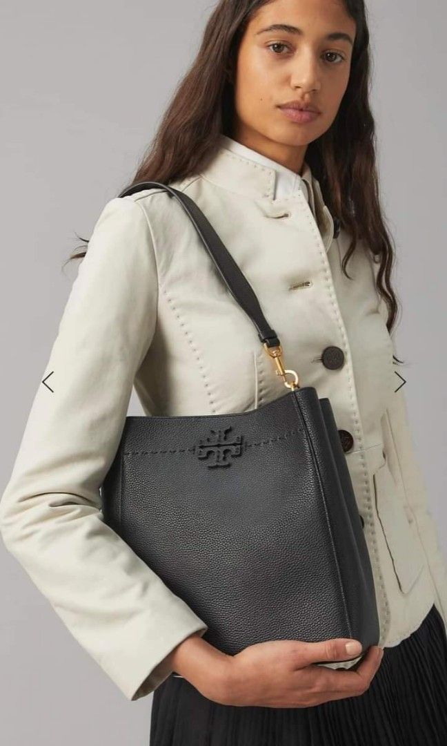 Tory Burch Bucket Black, Women's Fashion, Bags & Wallets, Shoulder Bags on  Carousell