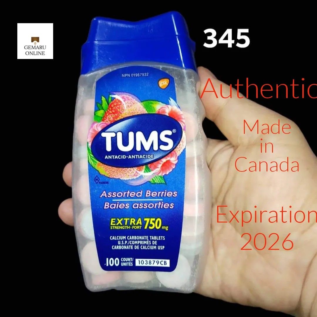 TUMS ANTACID FOR ACID REFLUX AUTHENTIC 100, Health & Nutrition, Health