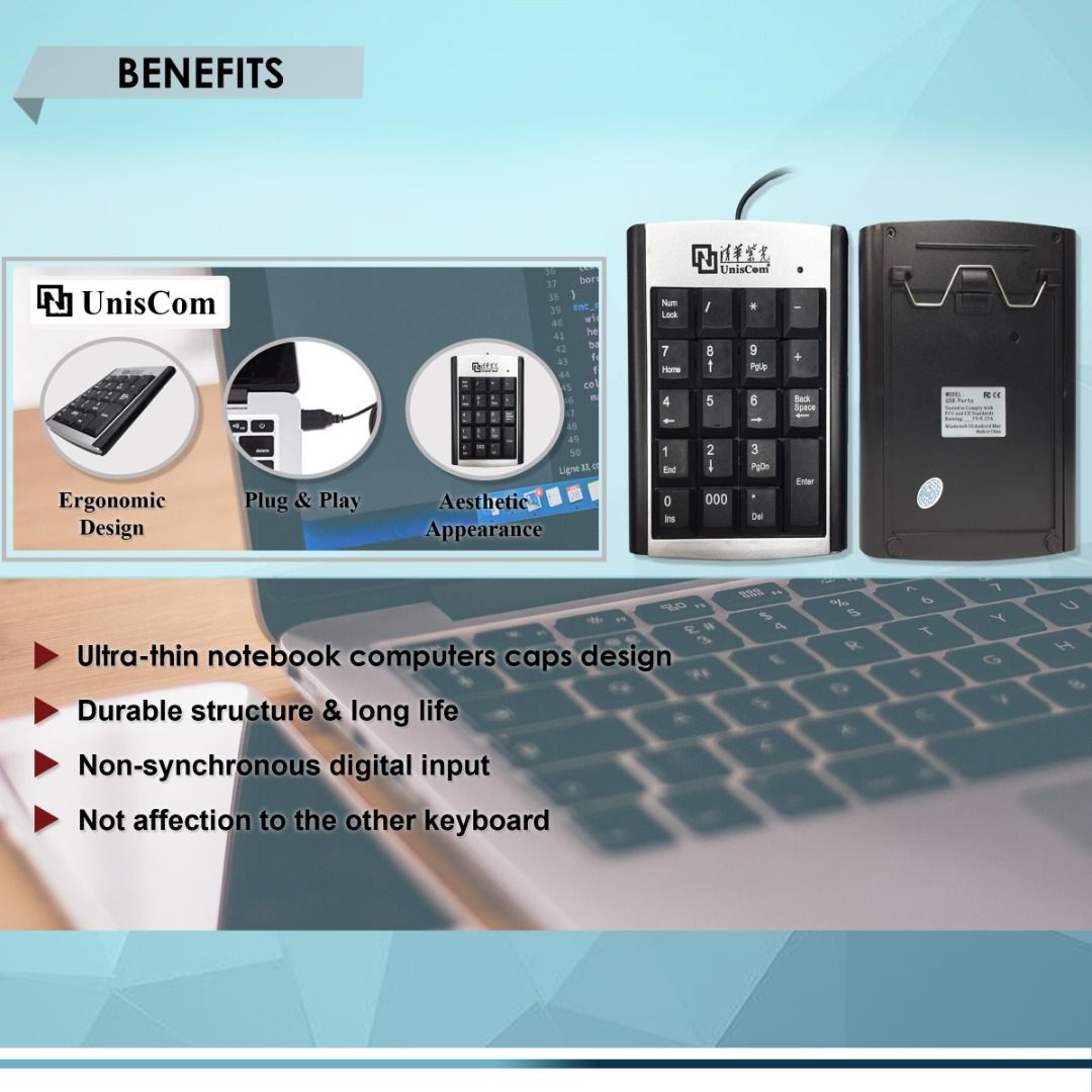 USB WIRED MULTIFUNCTION NUMERIC KEYPAD K019, Computers & Tech