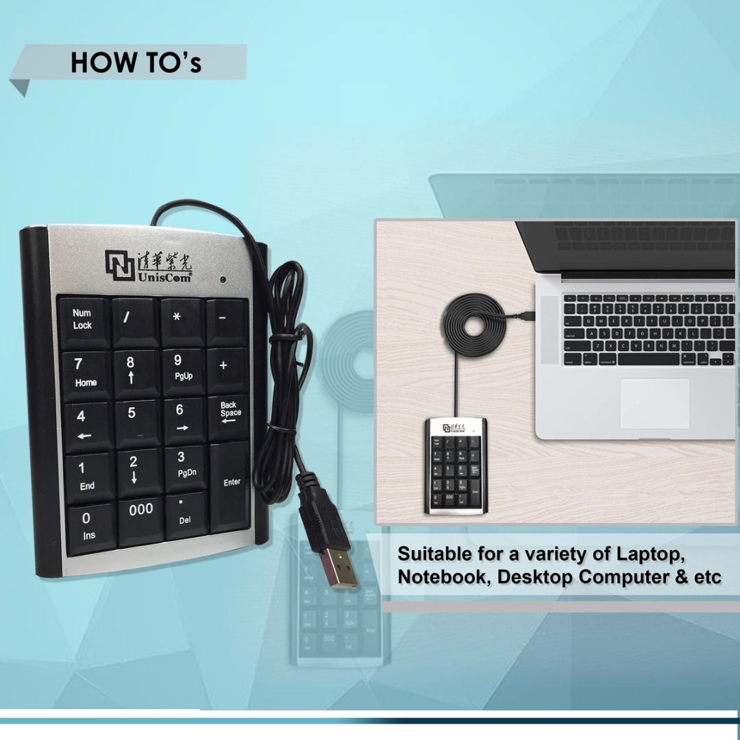 USB WIRED MULTIFUNCTION NUMERIC KEYPAD K019, Computers & Tech