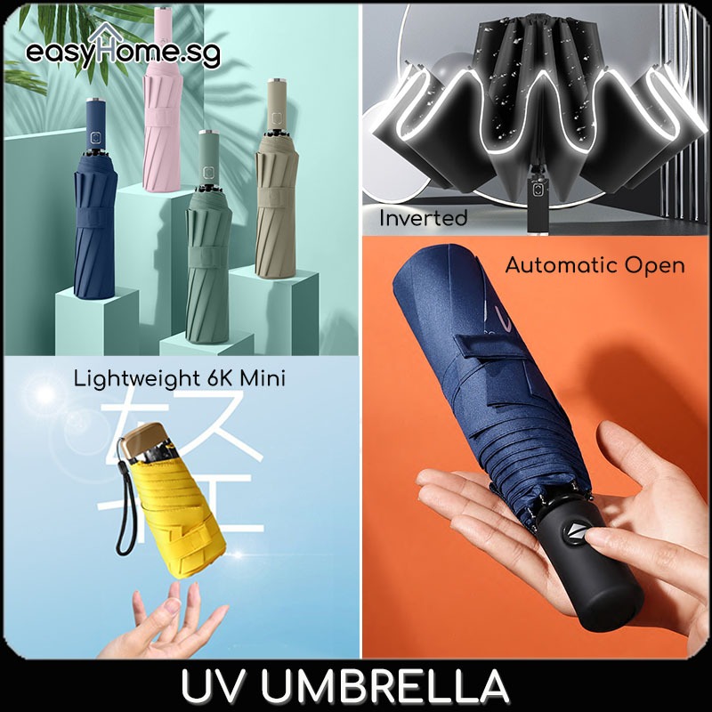 UV Umbrella Mini Automatic Inverted Reverse Lightweight Portable