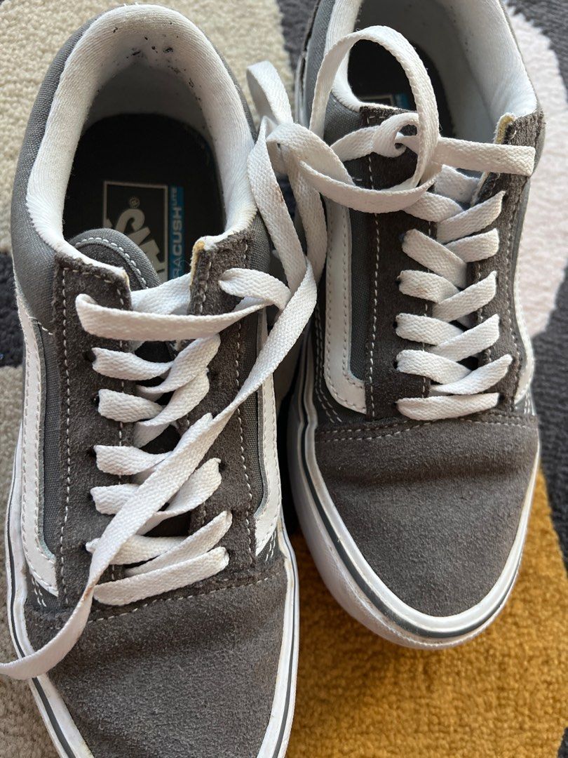 light grey and white vans