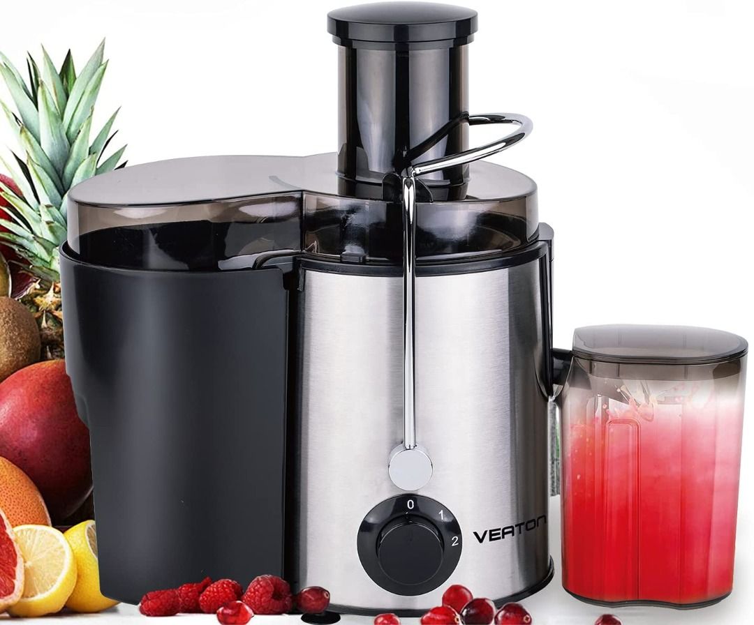 VEATON Juicer Electric Extractor Whole Fruit and Vegetable, Wide Mouth ...