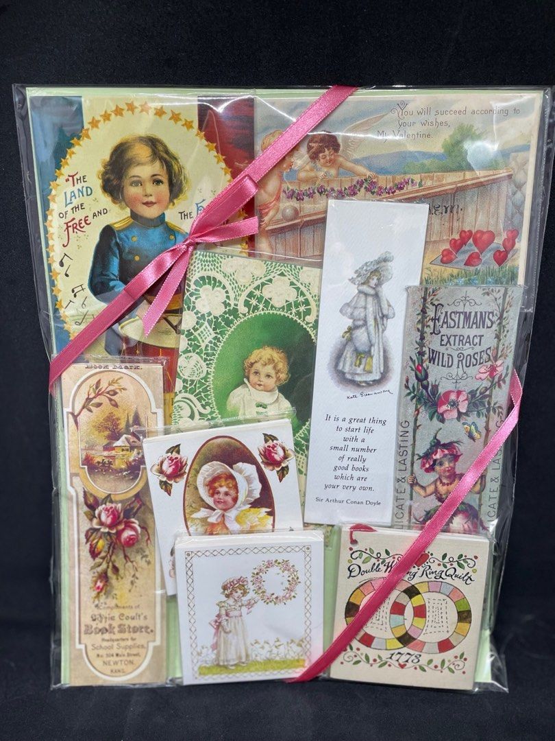 Vintage Cards Gift Set (Category: Vintage Collectibles) located in Paranaque City. Submitted by paw_prints9 (Listing ID 1200582853, Image 1). Description: Beautiful & unique PAW PRINTS VINTAGE CARDS GIFT SET - contains 3 sets postcards (18 pcs), 4 sets bookmarks (24 pcs), and 2 sets of gift cards (20 pcs). These are out-of-print reproductions of antique cards printed in USA on high quality card stock. Many other designs/combinations available. Wi