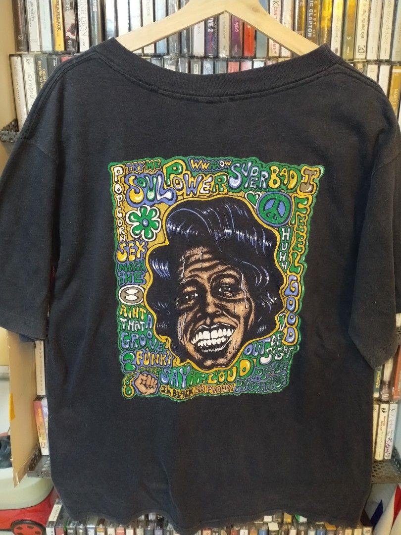 VINTAGE JAMES BROWN PSYCHEDELIC FUNK SOUL POWER MUSIC T-SHIRT 