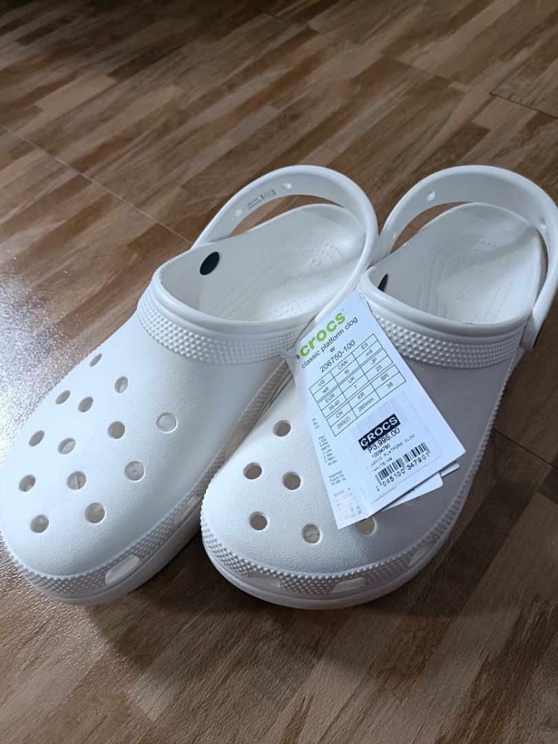 Womens white crocs size sale 9