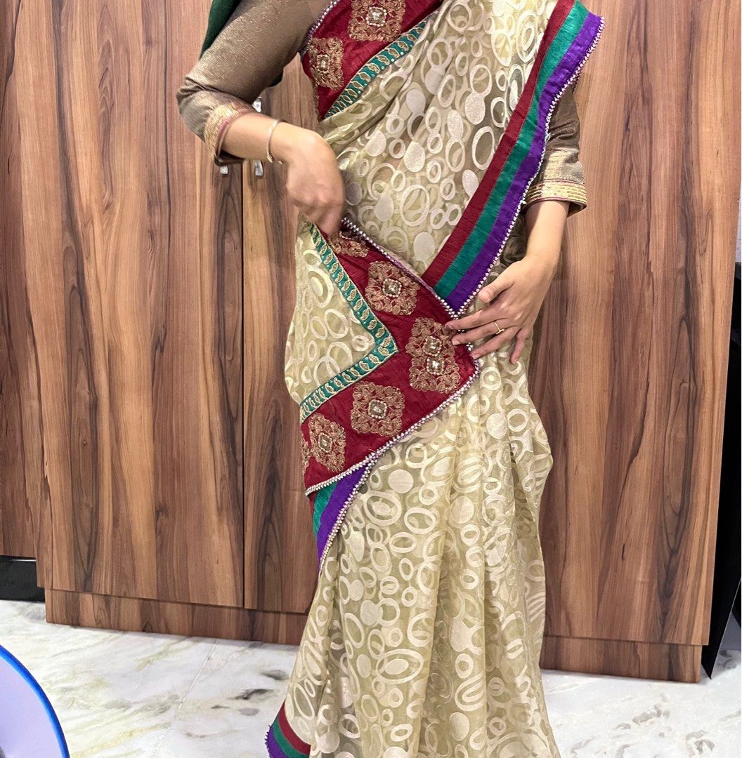 Madurai Sungudi Cotton Saree - Mayuri Plain Pattu Big Border for Women