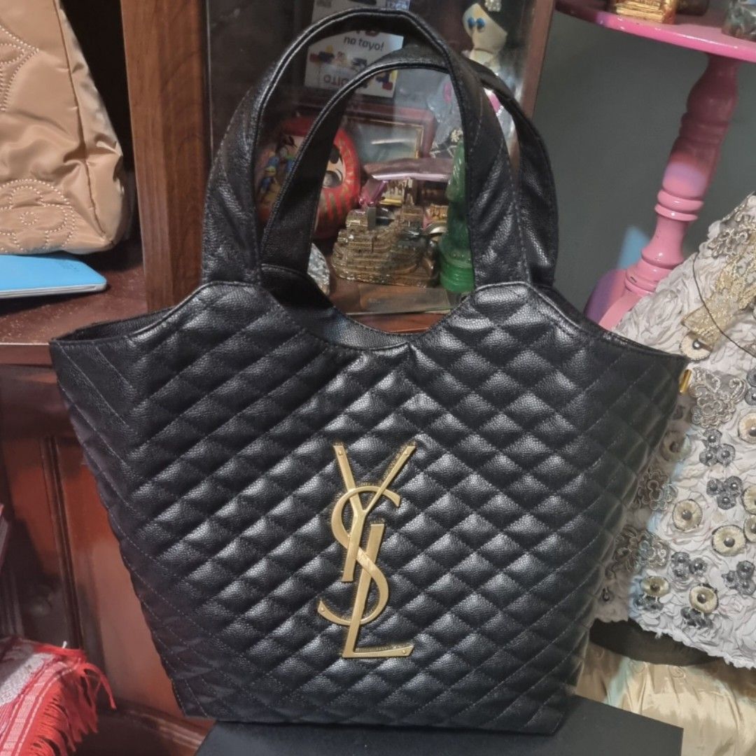 Ysl Icare Maxi Denim Tote Bag, Luxury, Bags & Wallets on Carousell