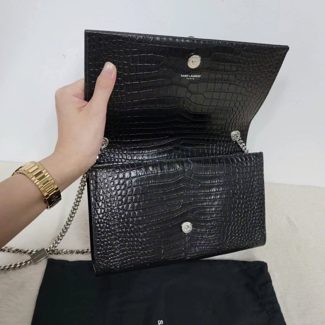 YSL crocodile tassel crossbody bag, Luxury, Bags & Wallets on Carousell