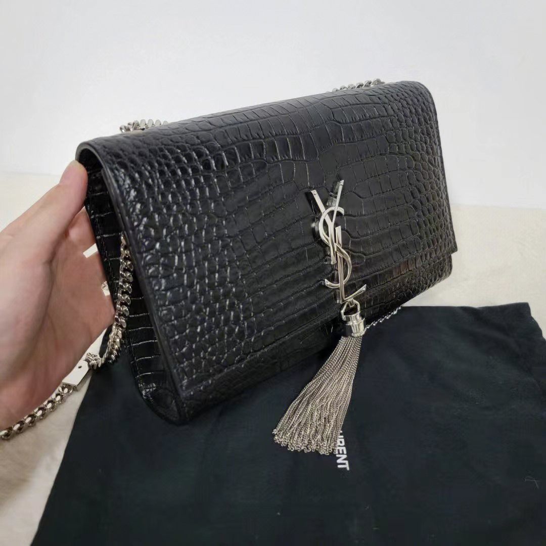 YSL crocodile tassel crossbody bag, Luxury, Bags & Wallets on Carousell