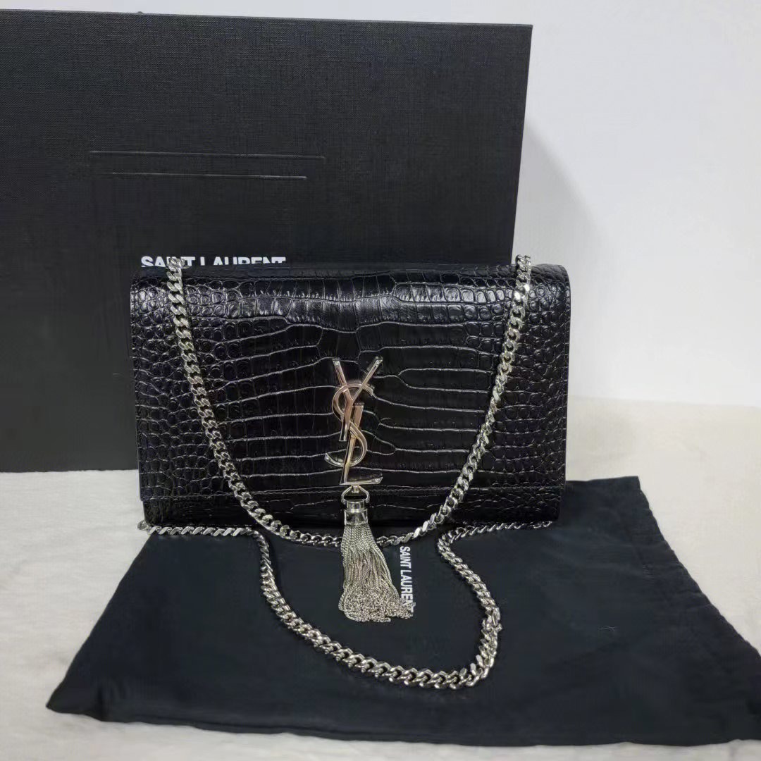 YSL crocodile tassel crossbody bag, Luxury, Bags & Wallets on Carousell